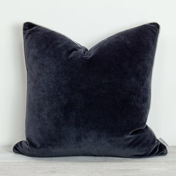 Unari Velvet Cushion 50 x 50cm, Indigo