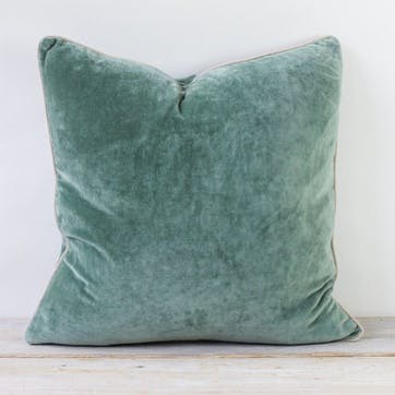 Unari Velvet Cushion 50 x 50cm, Sea Green