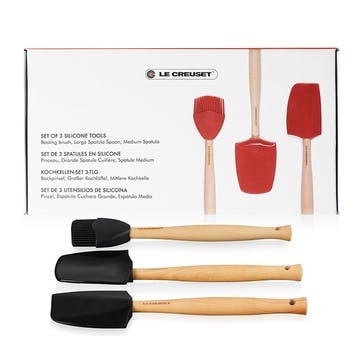 Silicone Utensil Tools, Set of 3, Black