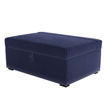 Henry, Bed in a Box, Prussian Blue Cotton Matt Velvet