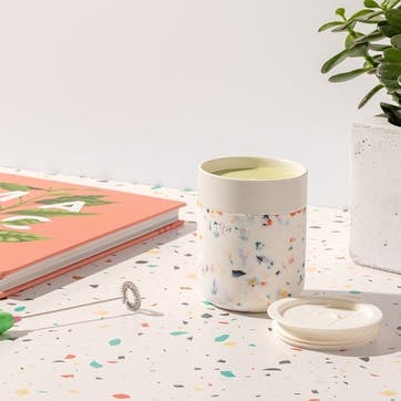 The Porter Portable Ceramic Mug 350ml, Terrazzo Cream