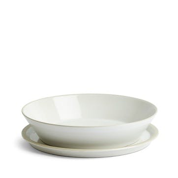 Urban Dining 4 Piece Bowl and Plate Set D25cm, White