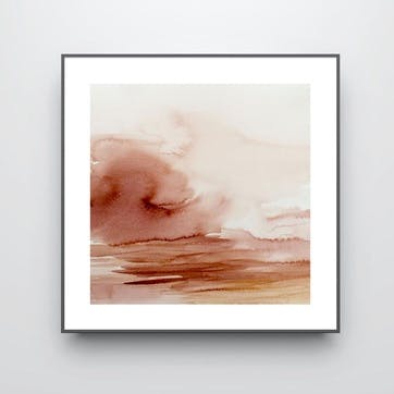 Warm Skies 2 Square Signed Print 30 x 30cm, Coral