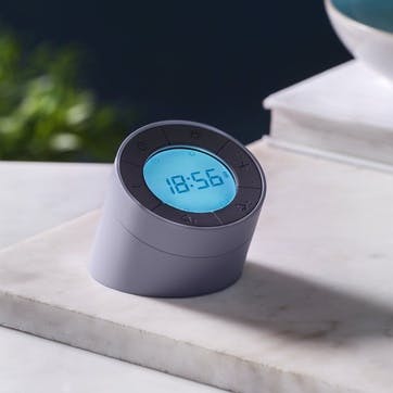 The Edge Light Alarm Clock, Grey