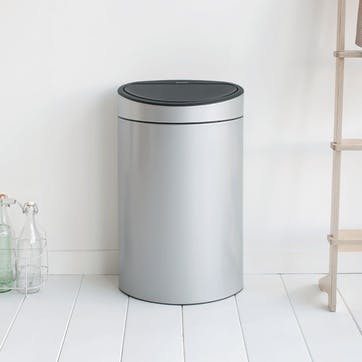 Touch Bin, 40L, Metallic Grey