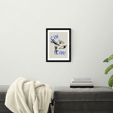 SimplyExtraJordanary Cin Cin Print A3, Black Frame