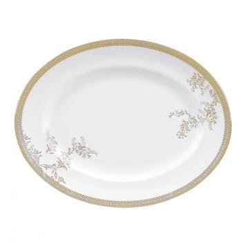 Oval dish, 35cm, Wedgwood, Vera Wang - Lace Gold