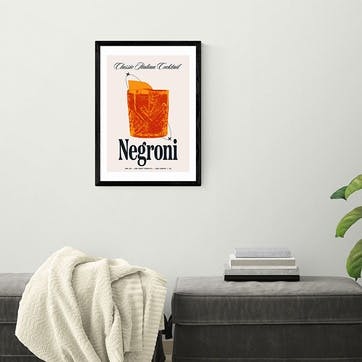 HollieGraphik Negroni Framed Print 63 x 45cm, Red