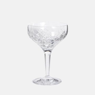 Barwell Cut Crystal Champagne Coupe, Clear