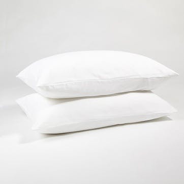The Original 300 Thread Count Sateen Pair of Standard Pillowcases, White