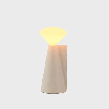Mantle Portable Lamp with R80 LED Bulb, Stone White