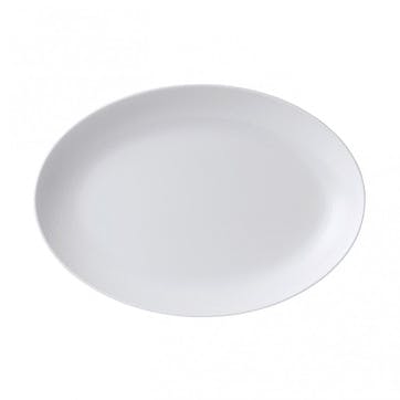 Oval platter, 30cm, Wedgwood, Gio, white