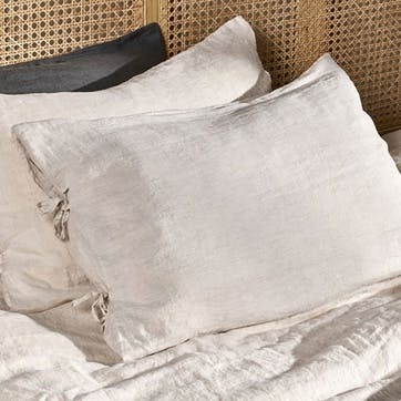 Adya Pair of Standard Linen Housewife Pillowcases, Natural