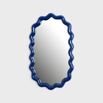 Zigzag Mirror, D40cm, Blue