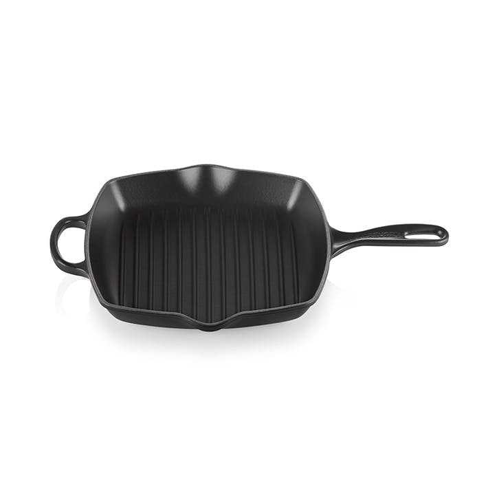 Cast Iron Square Grillit - 26cm; Satin Black