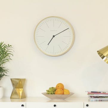 Mr Clarke Wall Clock, D40cm, Pale Wood