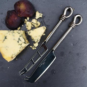 Polished Knot Traditional & Soft Cheese Knife Set