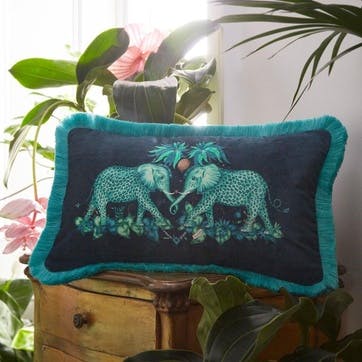Boudoir cushion, Emma J Shipley, Zambezi, teal