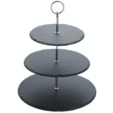 3 tier serving stand, 28.5 x 34.5cm, KitchenCraft, slate