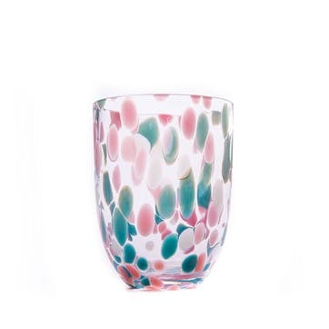 Big Confetti Set of 6 Tumblers 200ml, Rosa, Turquoise & Blue