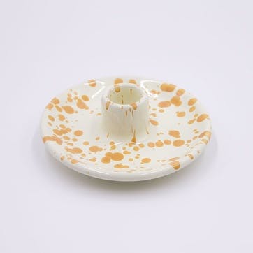 Splatter Candle Holder , Burnt Orange