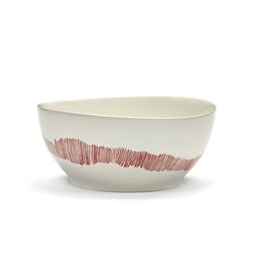 Ottolenghi Set of 4 large bowl, D18, White And Red