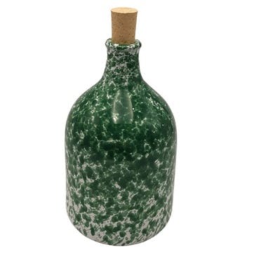 Splatter Olive Oil Bottle H17cm, Green