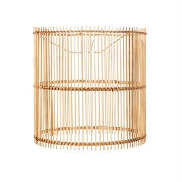 Bamboo Round Lampshade, H30cm, Natural