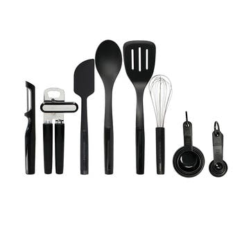 Universal 8 Piece Tools & Gadget Set, Black