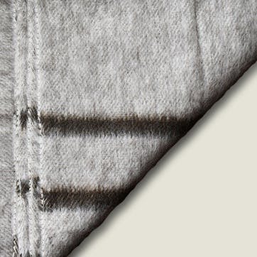 Duitama Woollen Blanket 140 x 210cm, Light Grey with Black Stripes