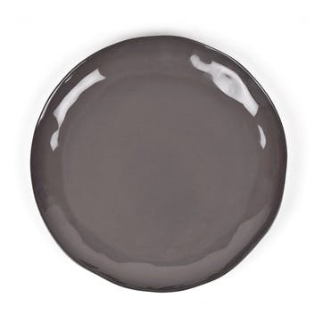 Huge serving platter, D37 x H3cm, Quail's Egg, charcoal