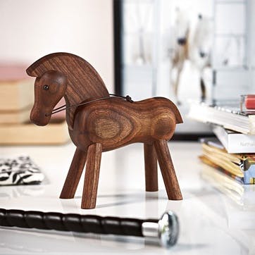 Horse Wooden Figurine, Walnut