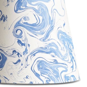 Tiber Straight Empire Lampshade D30cm, Blue Marble