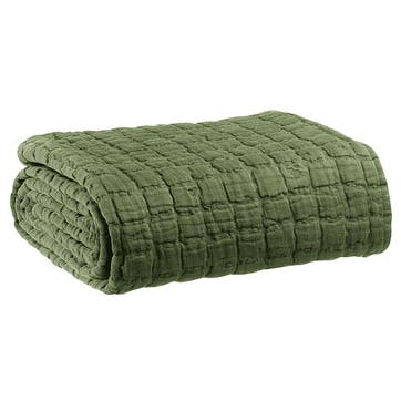 Swami Bed Cover 180 x 260cm, Olive
