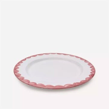 Scallop Side Plate Set of 2, D20cm, Pink
