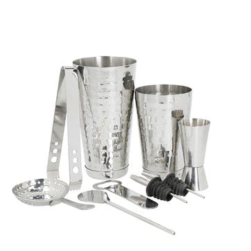 Boston Eight Piece Cocktail Set , Stainless Steel