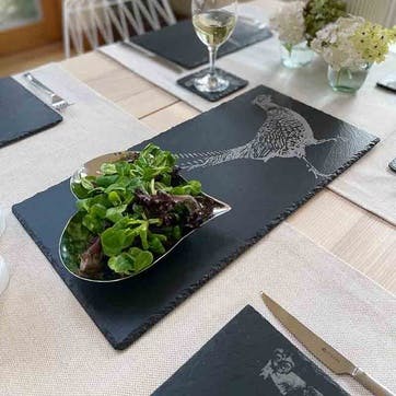 Pheasant Slate Table Runner H25 x W50cm, Black