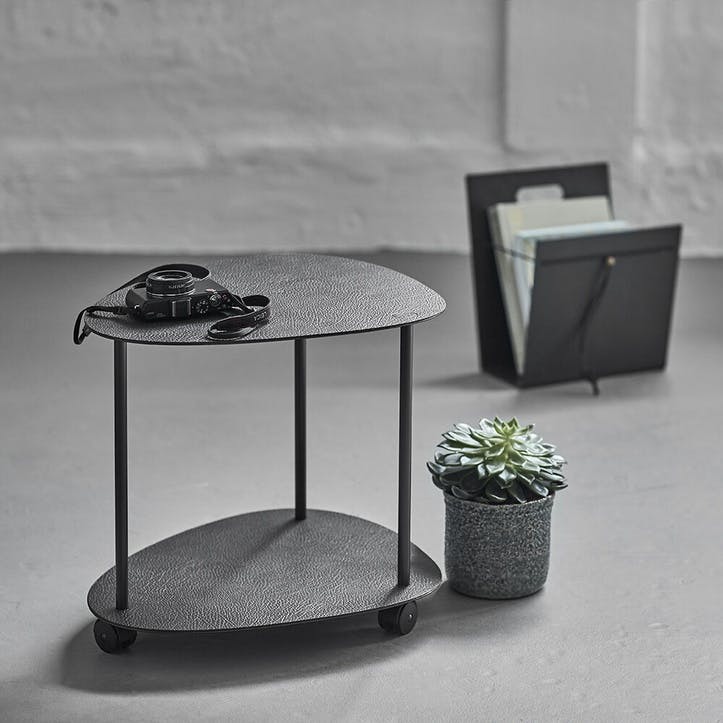Curve Double Tiered Table, Anthracite