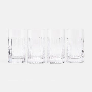 Roebling Set of 4 Highball Glasses 380ml, Clear