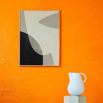 Simplicity 01 Framed Print 50 x 70cm, Grey