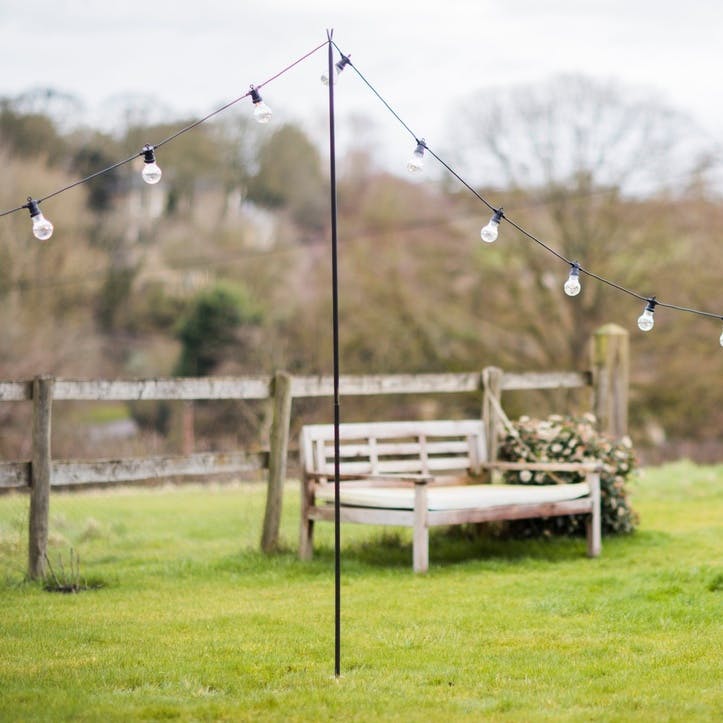 Festoon Pole H275cm, Raw Metal