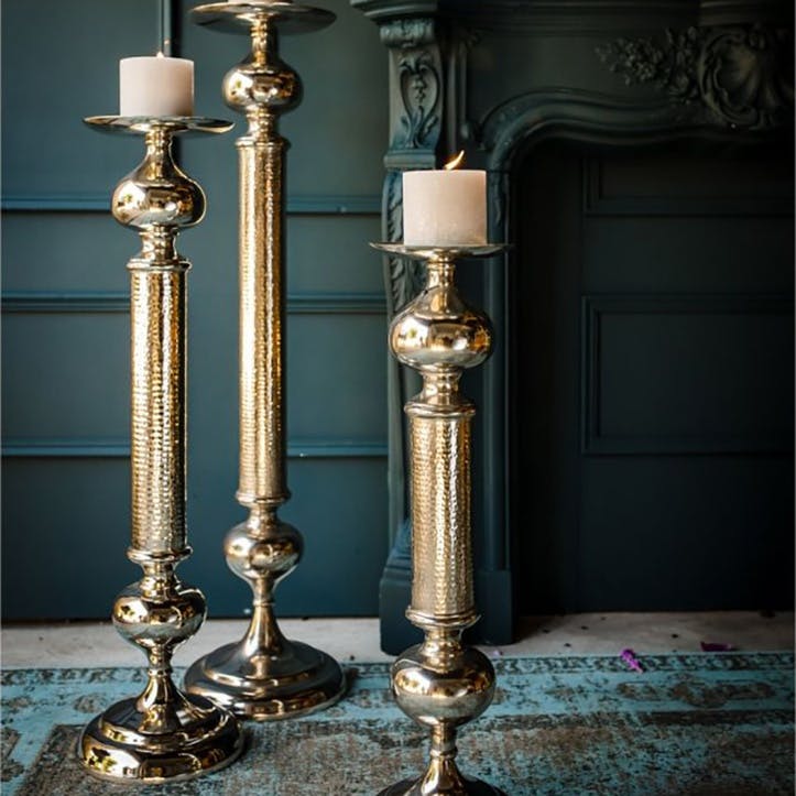 Pillar Medium Candle Holder, H88 x W25cm, Brass