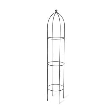 Barrington Set of 2 Obelisk Plant Supports, Raw Metal