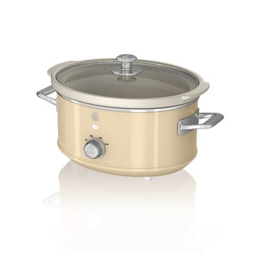 Retro 3.5L Slow Cooker, Cream