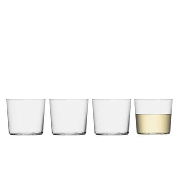 Gio Set of 4 Low Tumblers 310ml, Clear