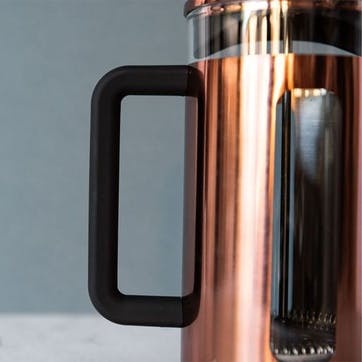 Pisa Stainless Steel Cafetière 3 Cup, Copper