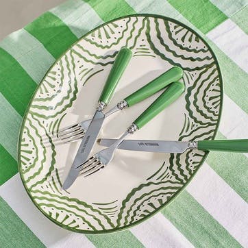 Knife and Fork Set, Green