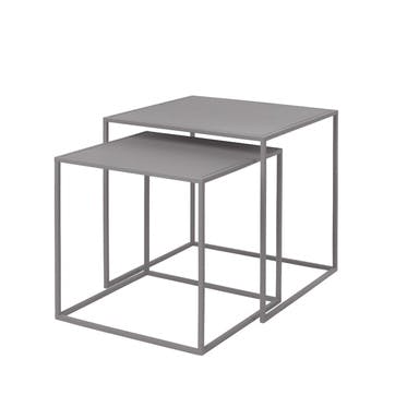 Fera Set of 2 Side Tables, Dove Grey