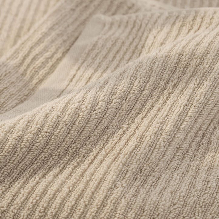 Super Soft Pure Cotton Ribbed Bath Sheet, Oatmeal