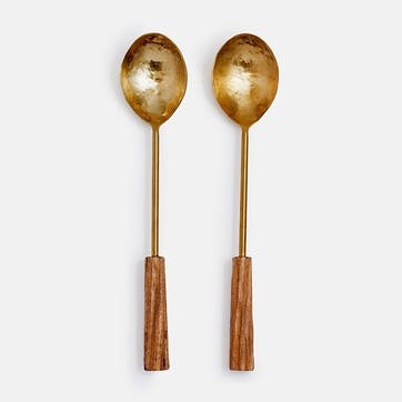 Hockley Set of 2 Serving Spoons, Gold